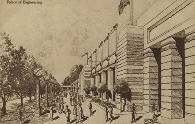 Palace of Engineering, Brittiläisen imperiumin näyttely, Wembley, 1924. tekijältä Ernest Coffin